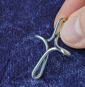 Tiffany & Co. Elsa Peretti Infinity Cross Pendant, Authentic